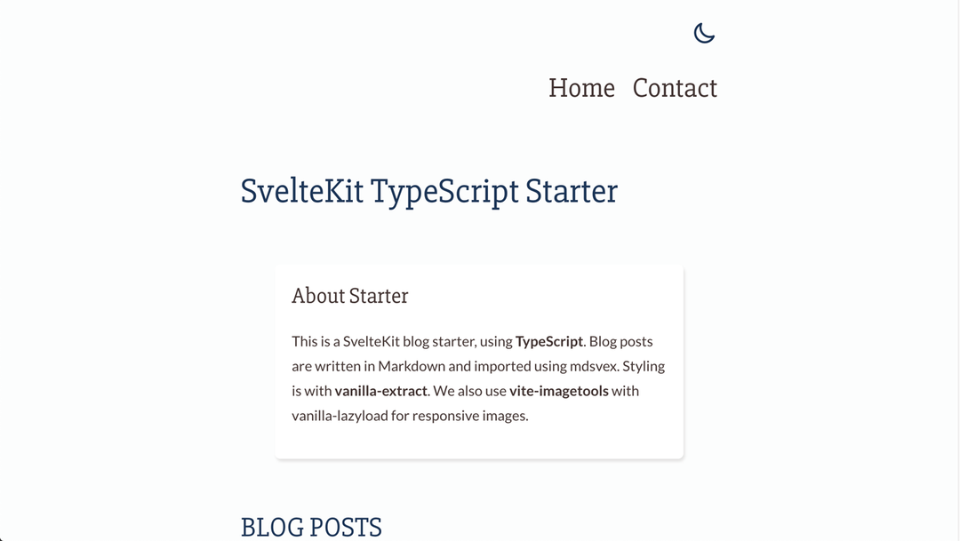 SvelteKit TypeScript vanilla-extract Starter: Markdown Blog | Rodney Lab