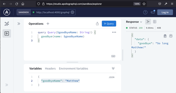 Screenshot: Using uvu for TypeScript API Testing: GraphQL Playground image shows the Graph Q L playground window with three main areas, operations in which a query is entered, Response in which the server reply is displayed and Variables, containing input variables. Enter passphrase (empty for no passphrase): Enter same passphrase again:  .  Paths to the public and private keys in ~/.ssh folder are also shown.